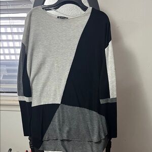 INC International Concepts Black and Gray Sweater